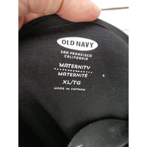 Old Navy Womens Scoop Neck Black light blue dots Maternity Dress Size XL - Picture 3 of 10